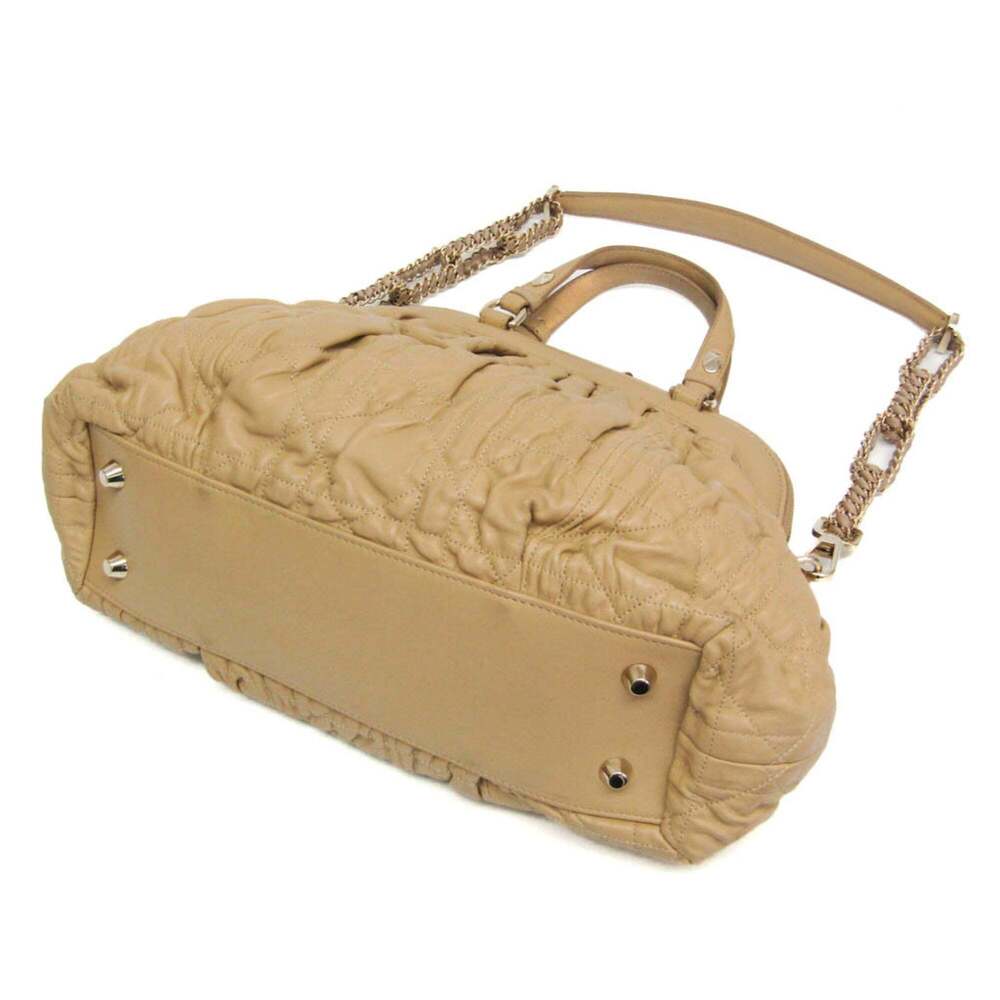 CHRISTIAN DIOR Cream Leather Shoulder Bag - Picture 2 of 16